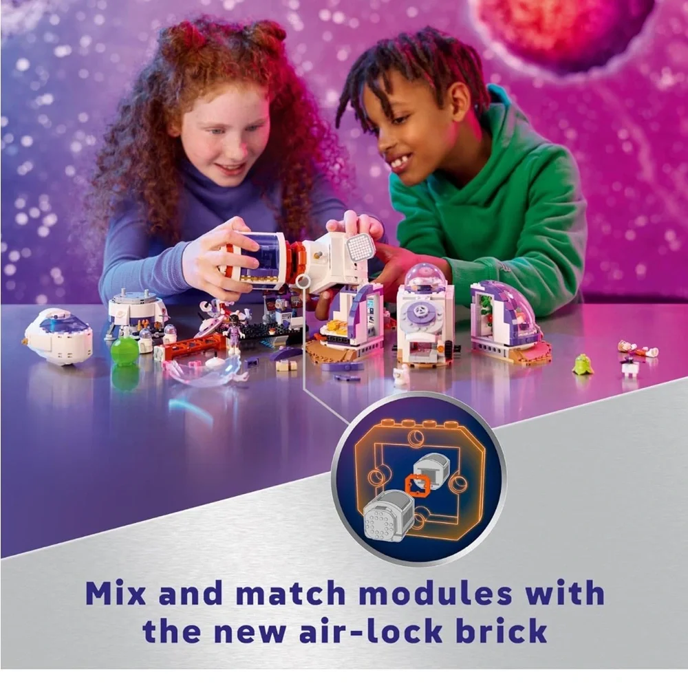 NIB Lego Mars Space Station Base & Rocket Building Set Purple and White #42605